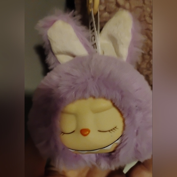 Labubu Pink Plush Crossbody Bag Adult Size & ZiZi Keychain (12"H×10"L) BNWOT - Picture 4 of 5